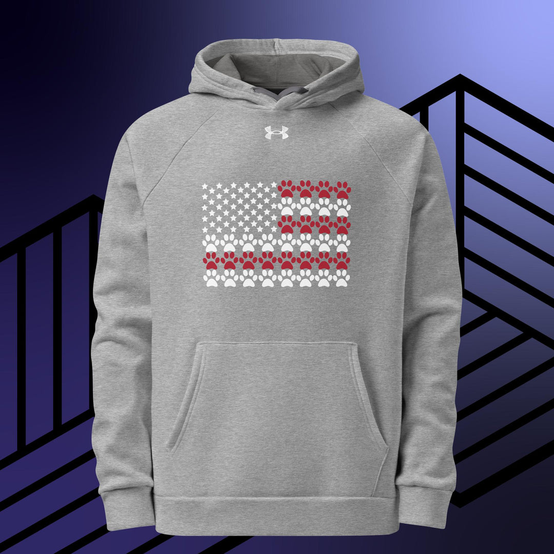 American Flag Paw Print Under Armour® hoodie | Cats | Dogs | Gifts