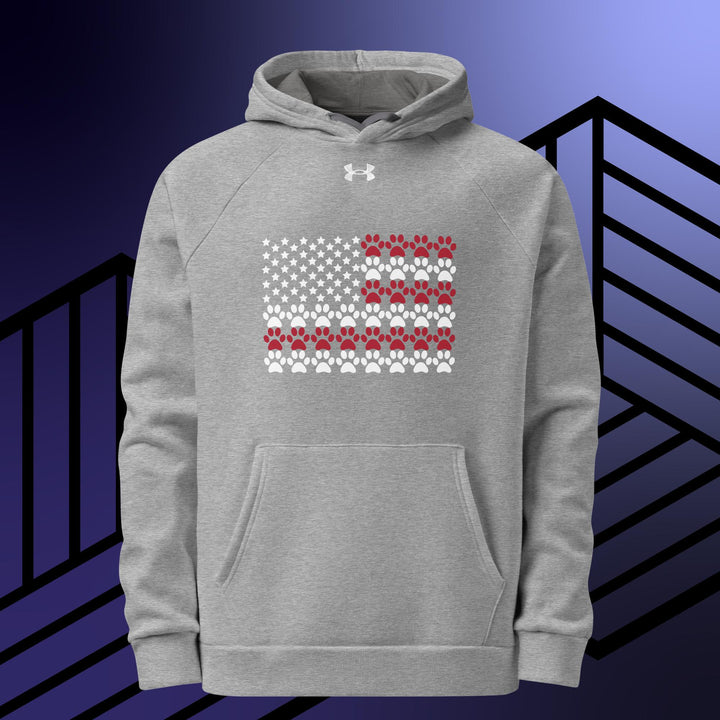 American Flag Paw Print Under Armour® hoodie | Cats | Dogs | Gifts