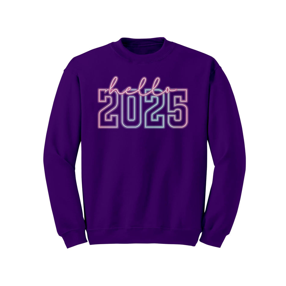 Hello 2025 Gildan Crewneck Sweatshirt | Holiday | Gift Idea