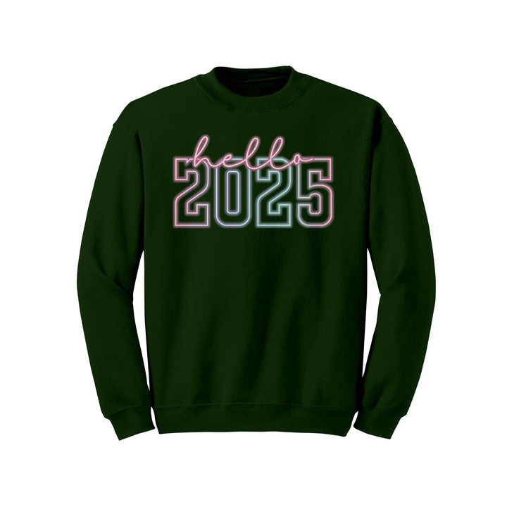 Hello 2025 Gildan Crewneck Sweatshirt | Holiday | Gift Idea