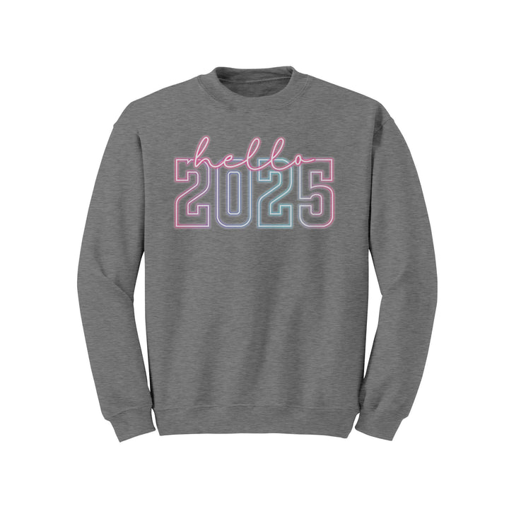 Hello 2025 Gildan Crewneck Sweatshirt | Holiday | Gift Idea