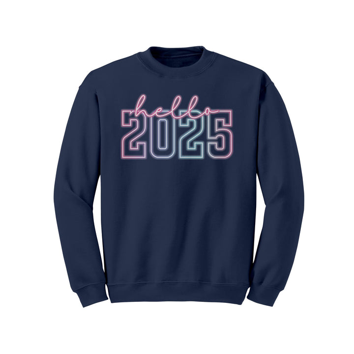 Hello 2025 Gildan Crewneck Sweatshirt | Holiday | Gift Idea