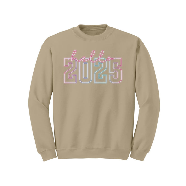 Hello 2025 Gildan Crewneck Sweatshirt | Holiday | Gift Idea