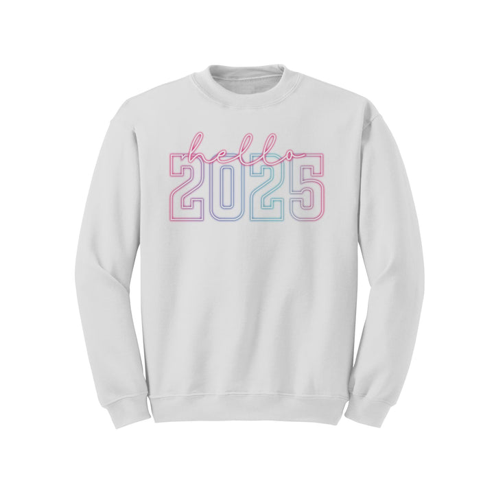 Hello 2025 Gildan Crewneck Sweatshirt | Holiday | Gift Idea