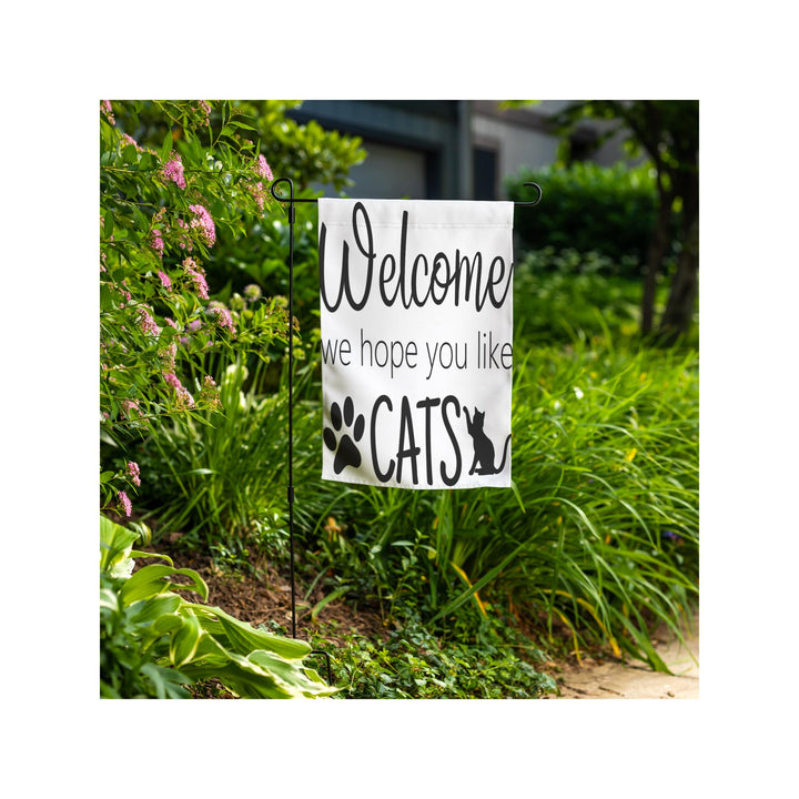 Welcome We Hope You Like Cats Garden Flag