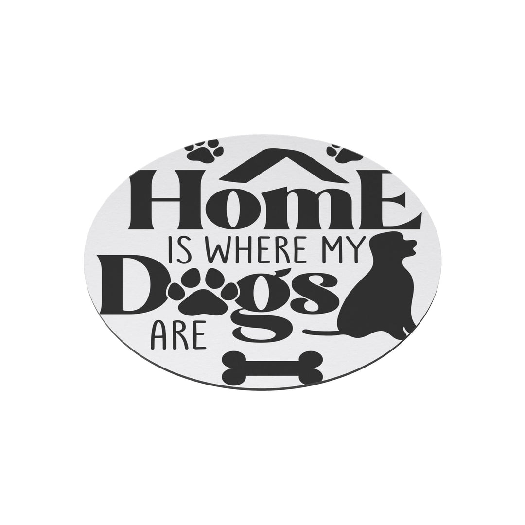 Home Is Where My Dogs Are Round Christmas Magnet