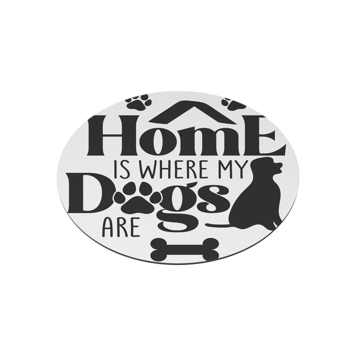 Home Is Where My Dogs Are Round Christmas Magnet