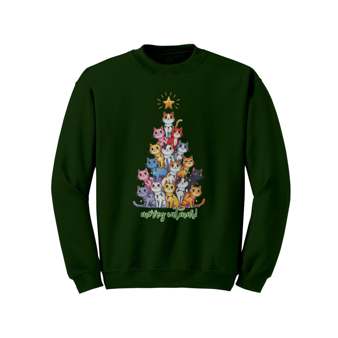 Merry Catmas Gildan Christmas Crewneck Sweatshirt