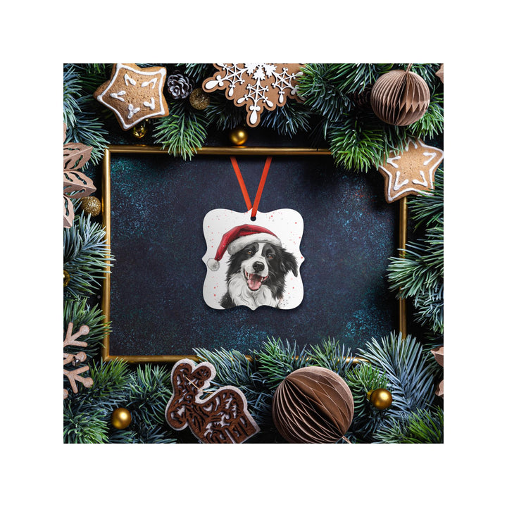 Border Collie Christmas Ornament