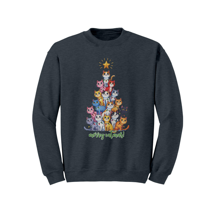 Merry Catmas Gildan Christmas Crewneck Sweatshirt