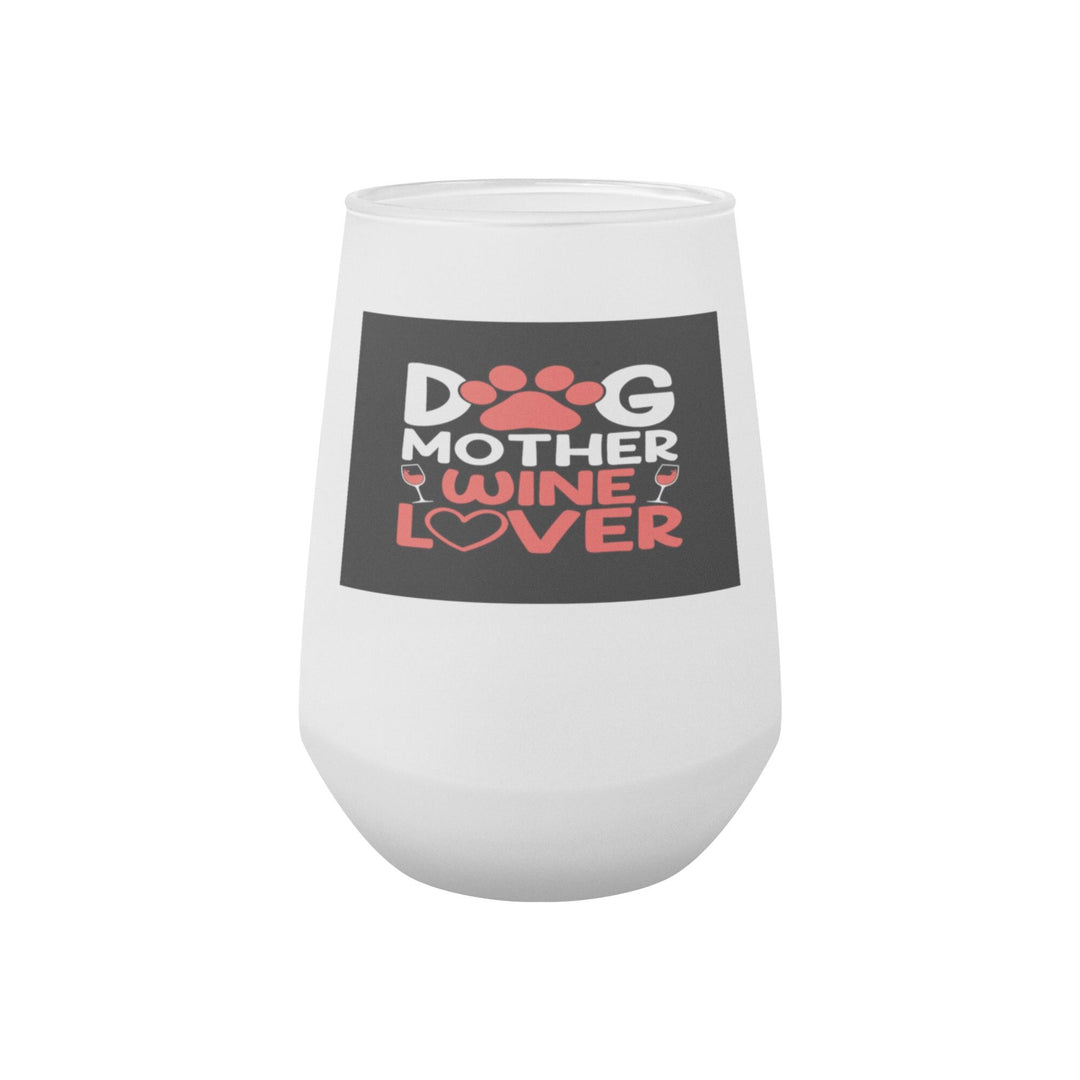 Dog Mother Wine Lover Frosted Wine Glass