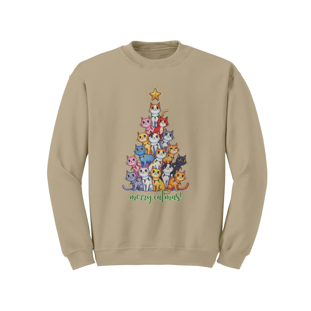 Merry Catmas Gildan Christmas Crewneck Sweatshirt