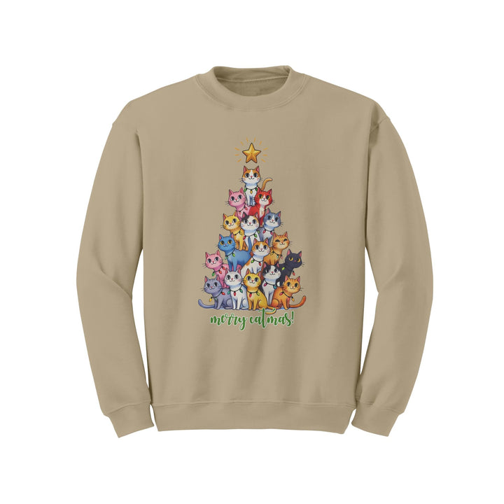 Merry Catmas Gildan Christmas Crewneck Sweatshirt