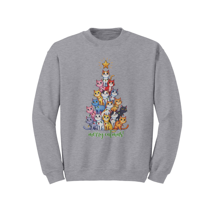 Merry Catmas Gildan Christmas Crewneck Sweatshirt