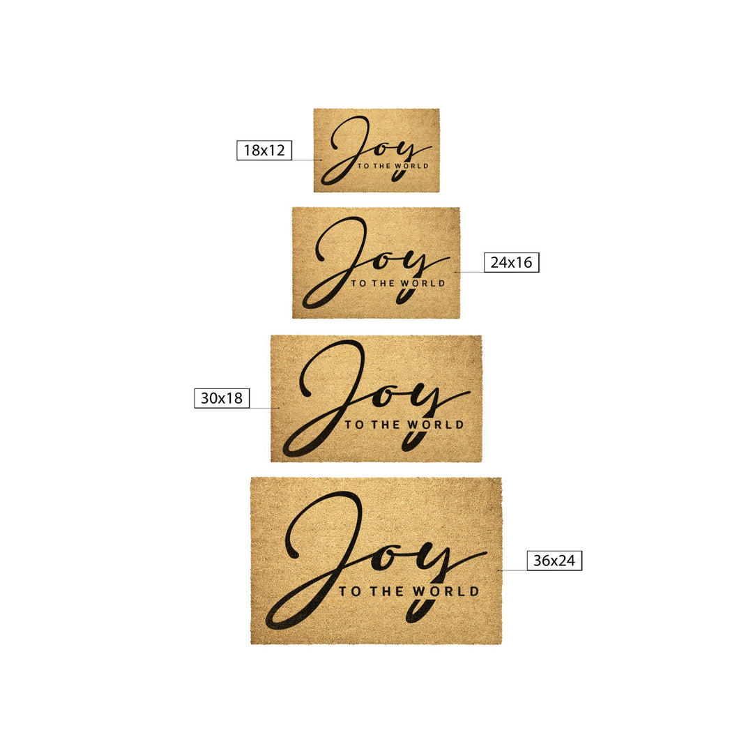 Joy to the World Outdoor Christmas Mat