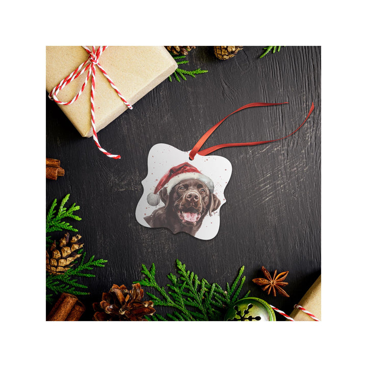 Chocolate Labrador Christmas Ornament