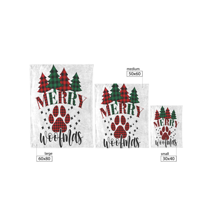 Merry Woofmas Fleece/Sherpa Christmas Blanket