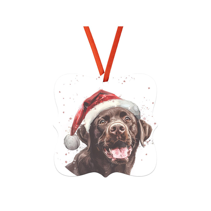 Chocolate Labrador Christmas Ornament