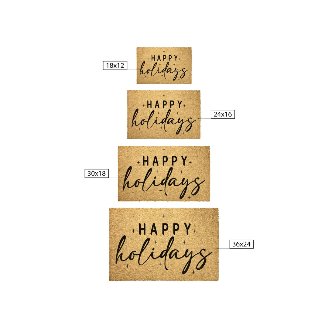Happy Holidays Outdoor Christmas Mat