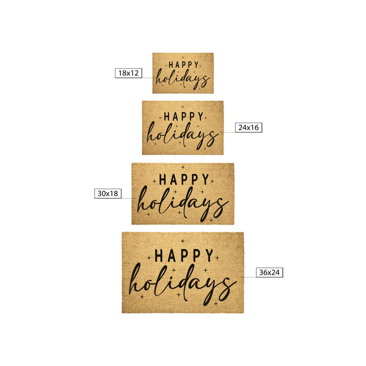 Happy Holidays Outdoor Christmas Mat