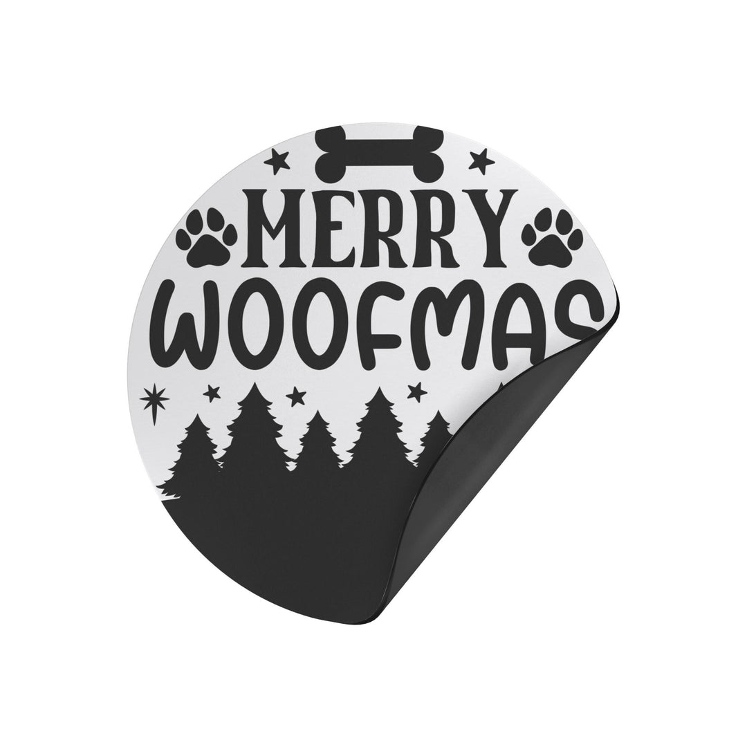 Merry Woofmas Round Christmas Ornament