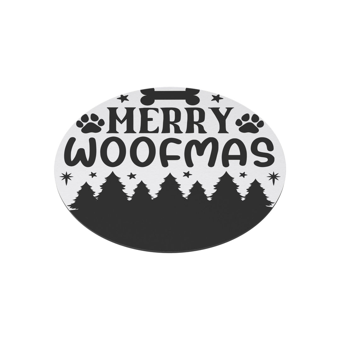 Merry Woofmas Round Christmas Ornament
