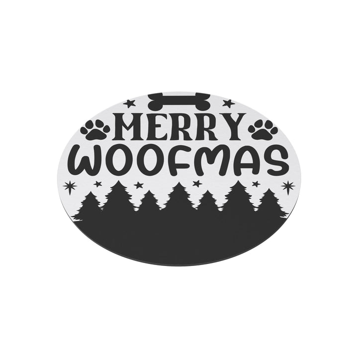 Merry Woofmas Round Christmas Ornament