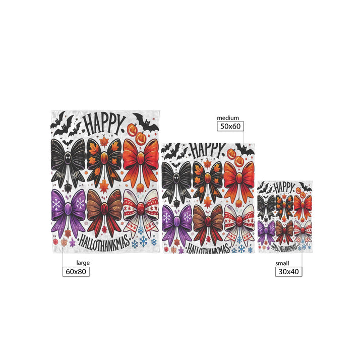 Happy Hallowthankmas Fleece/Sherpa Blanket
