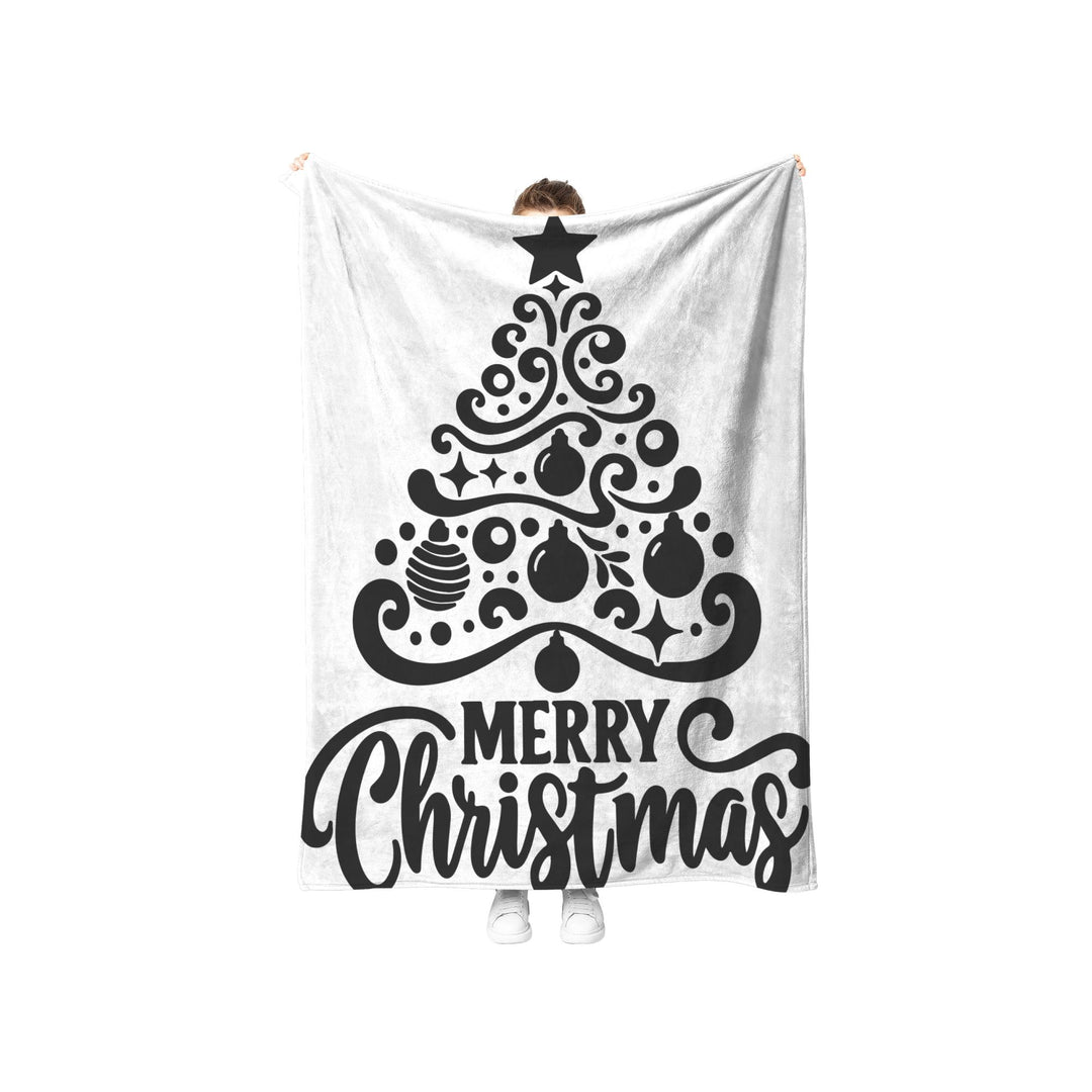 Merry Christmas Fleece/Sherpa Christmas Blanket