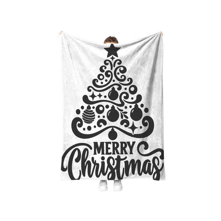 Merry Christmas Fleece/Sherpa Christmas Blanket