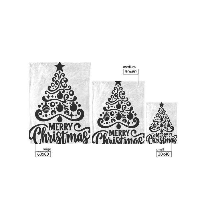 Merry Christmas Fleece/Sherpa Christmas Blanket
