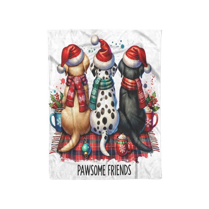 Pawsome Friends Fleece/Sherpa Christmas Blanket