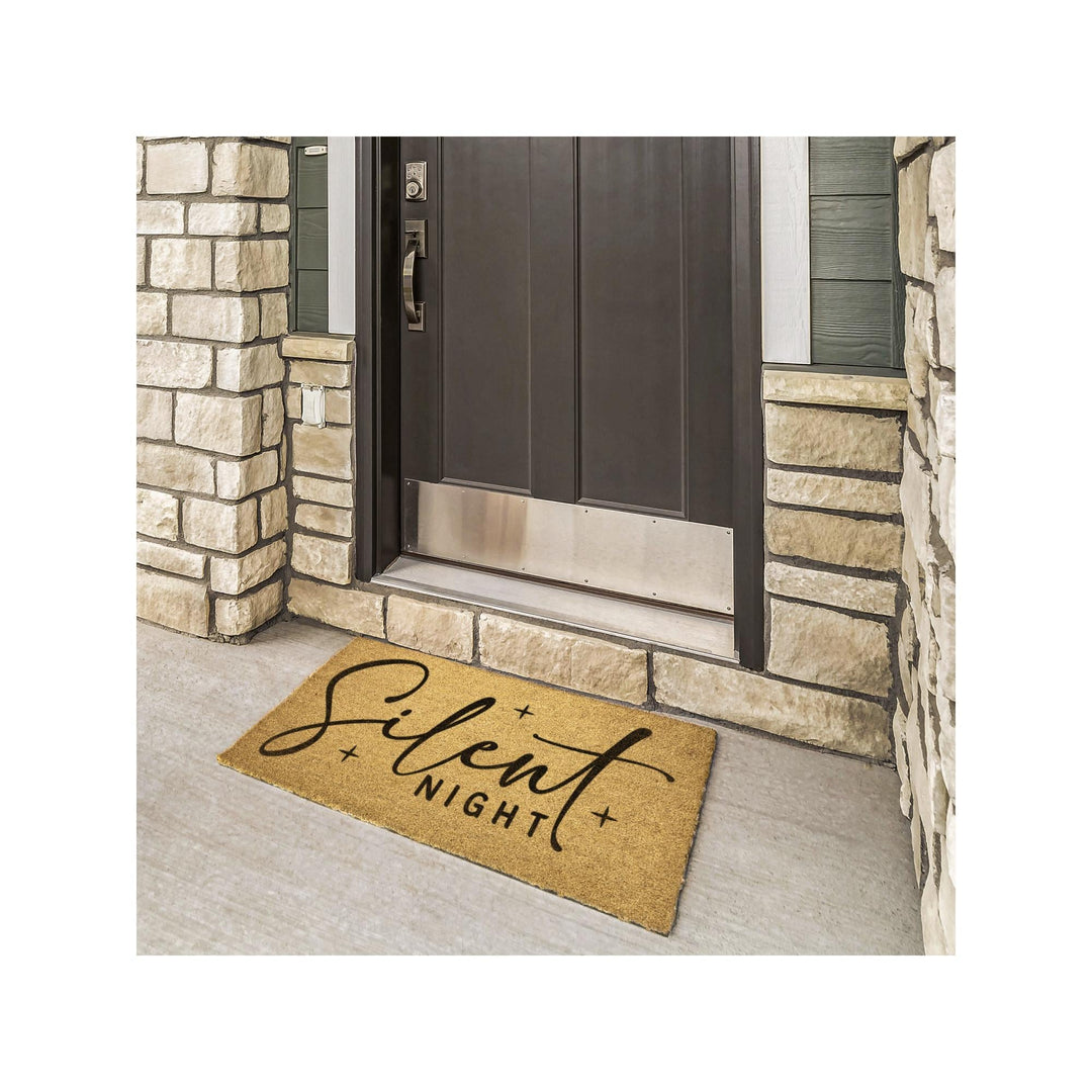 Silent Night Christmas Outdoor Mat
