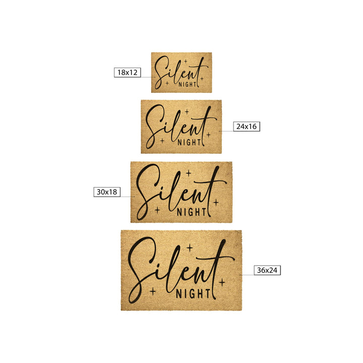 Silent Night Christmas Outdoor Mat