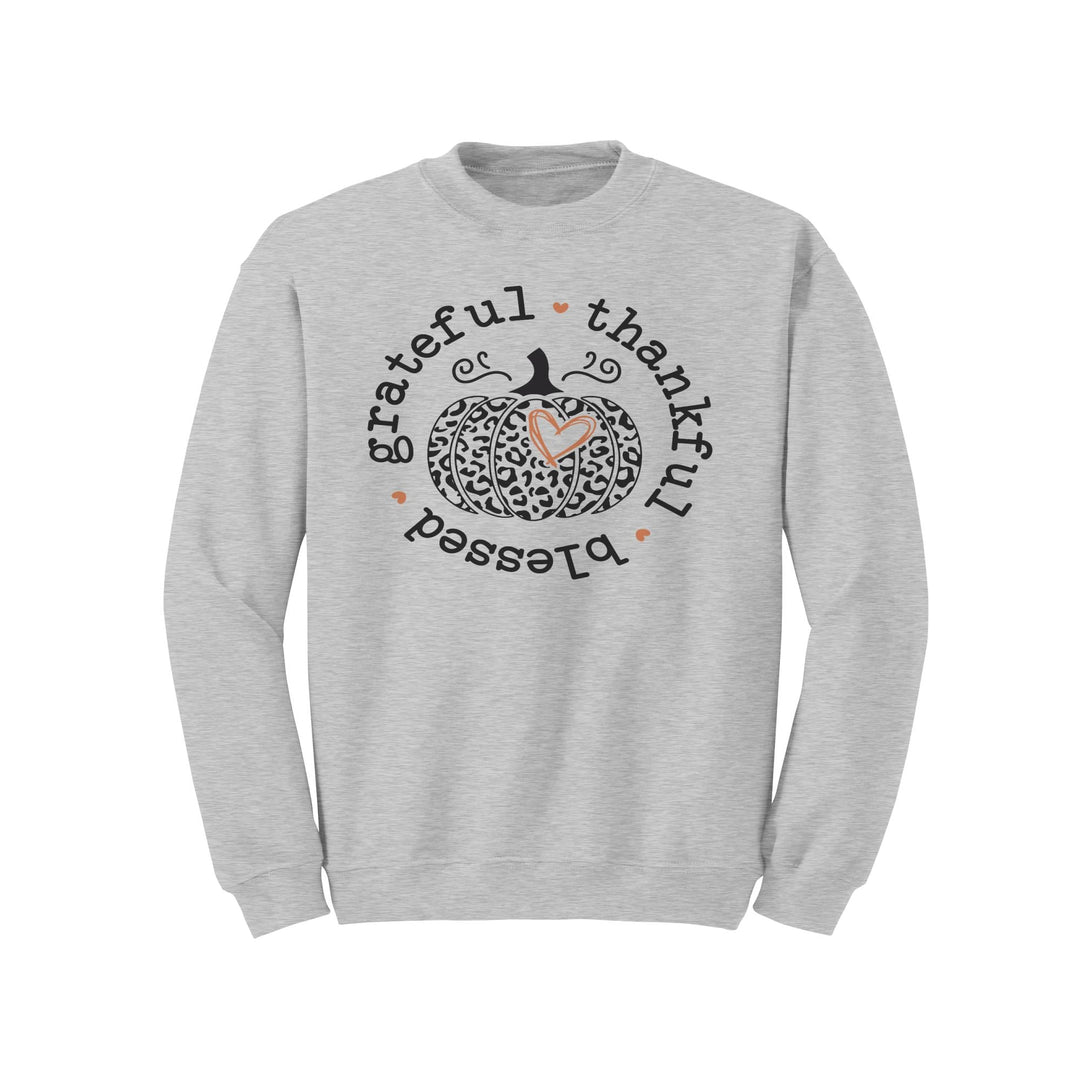 Grateful Thankful Blessed Gildan Christmas Crewneck Sweatshirt
