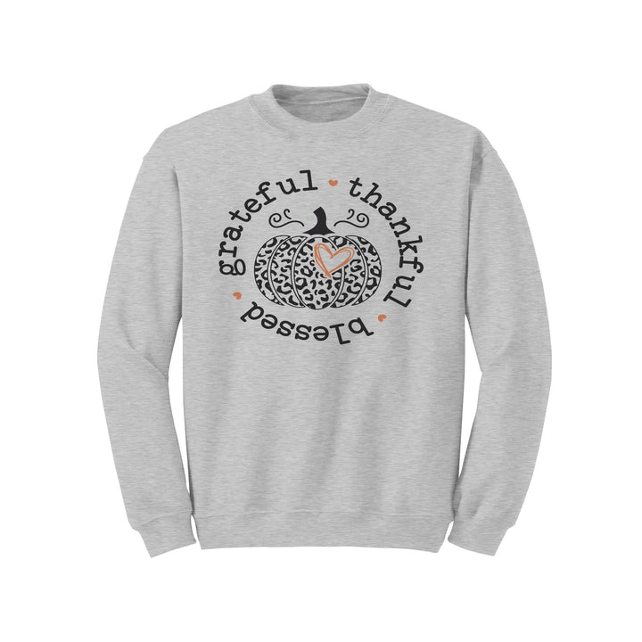 Grateful Thankful Blessed Gildan Christmas Crewneck Sweatshirt