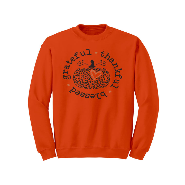 Grateful Thankful Blessed Gildan Christmas Crewneck Sweatshirt