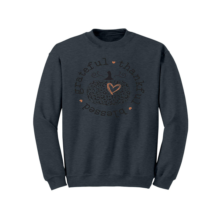 Grateful Thankful Blessed Gildan Christmas Crewneck Sweatshirt