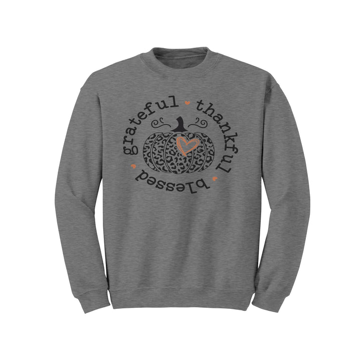 Grateful Thankful Blessed Gildan Christmas Crewneck Sweatshirt