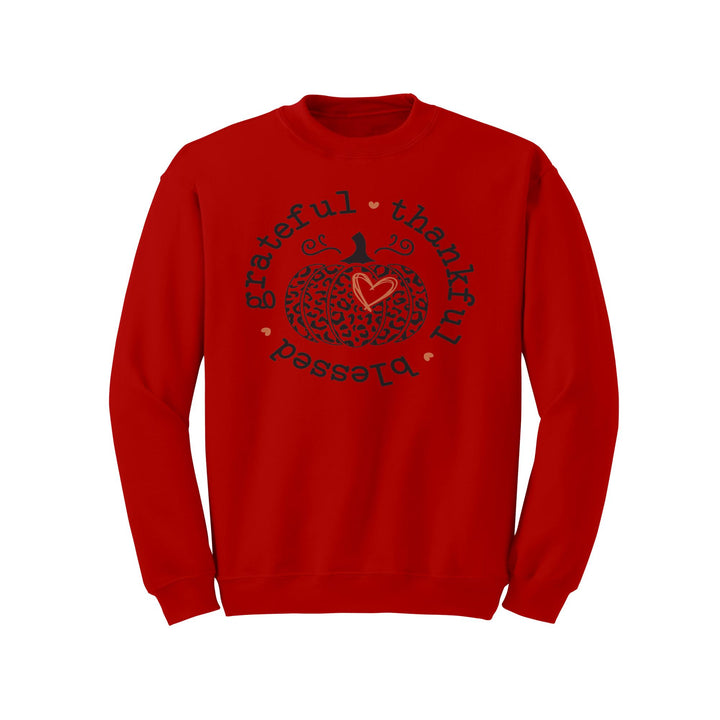 Grateful Thankful Blessed Gildan Christmas Crewneck Sweatshirt