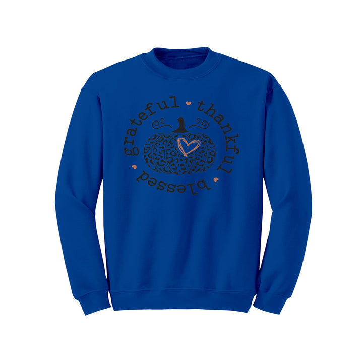 Grateful Thankful Blessed Gildan Christmas Crewneck Sweatshirt