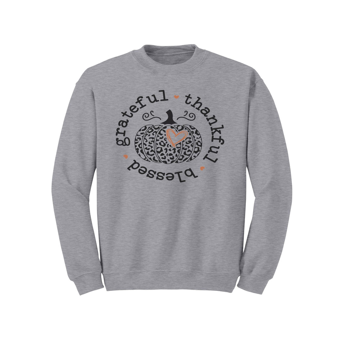 Grateful Thankful Blessed Gildan Christmas Crewneck Sweatshirt