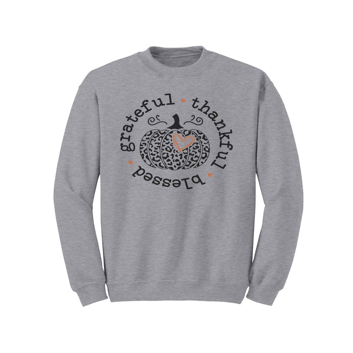 Grateful Thankful Blessed Gildan Christmas Crewneck Sweatshirt
