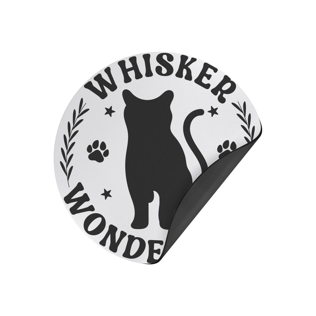 Whisker Wonderland Round Christmas Magnet