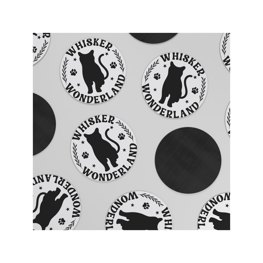 Whisker Wonderland Round Christmas Magnet