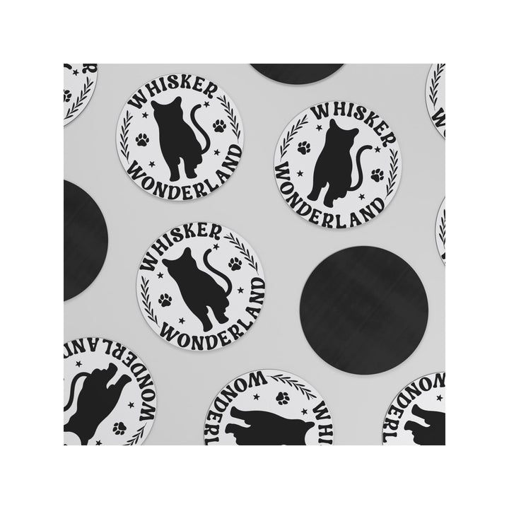 Whisker Wonderland Round Christmas Magnet