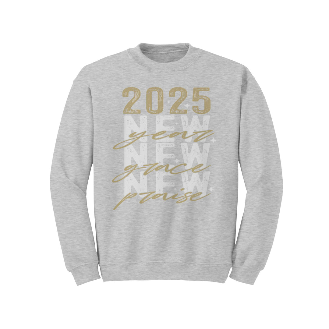 2025 New Year New Grace New Praise Gildan Christmas Crewneck Sweatshirt