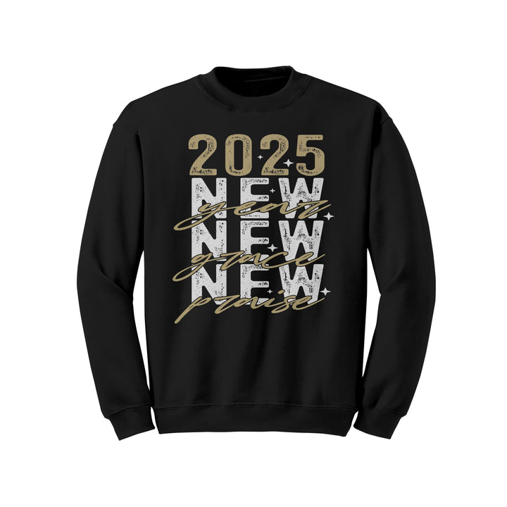 2025 New Year New Grace New Praise Gildan Christmas Crewneck Sweatshirt