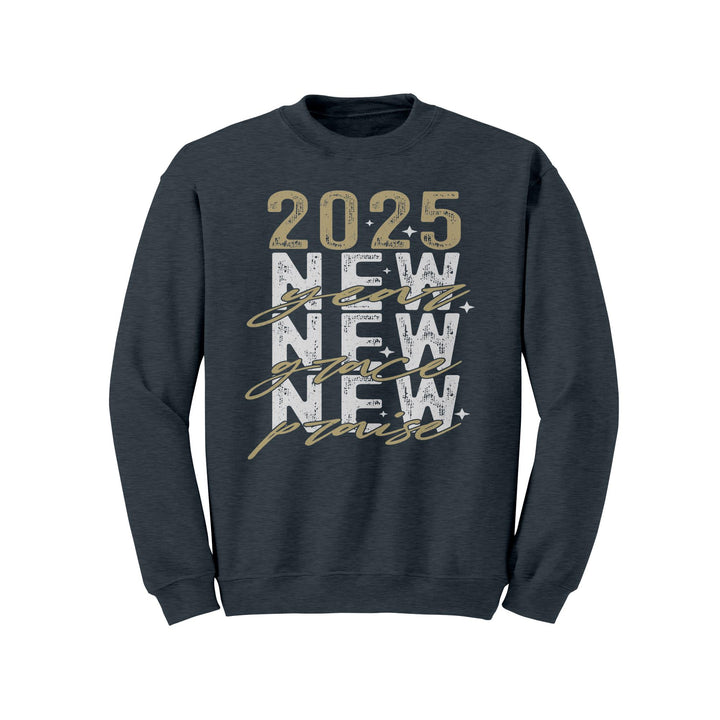 2025 New Year New Grace New Praise Gildan Christmas Crewneck Sweatshirt