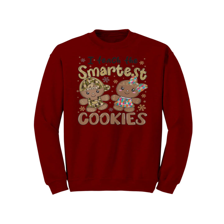 I Teach The Smartest Cookies Gildan Christmas Crewneck Sweatshirt